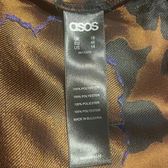 ASOS Floral Jaquard Organza Neckline Romper Playsuit - Picture 12 of 12